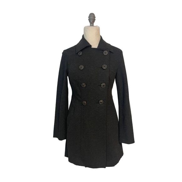 CAbi #648 Ponte Casablanca Trench Coat Button Down Charcoal Gray  Small - Picture 2 of 5